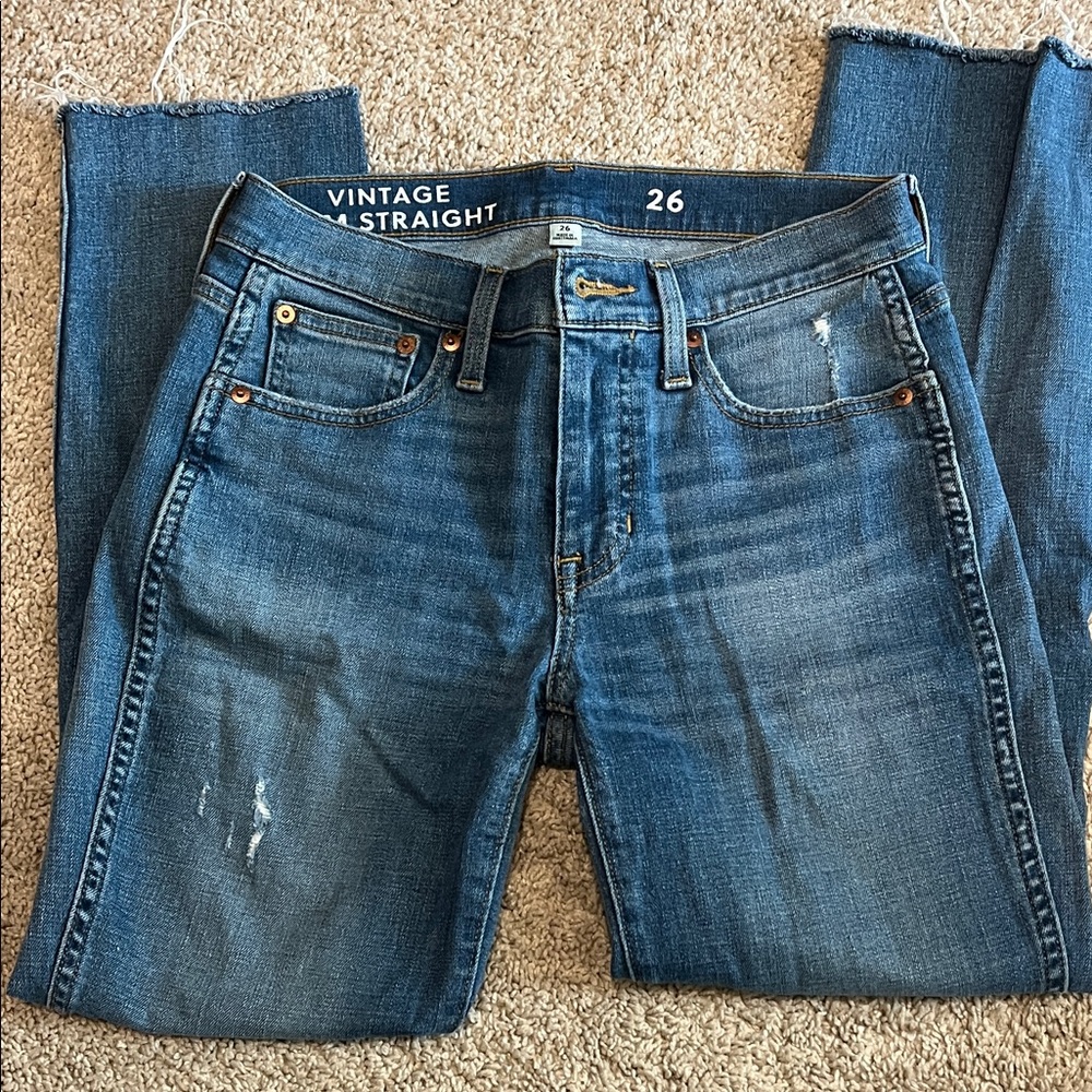 J. Crew Vintage Straight Blue Jeans